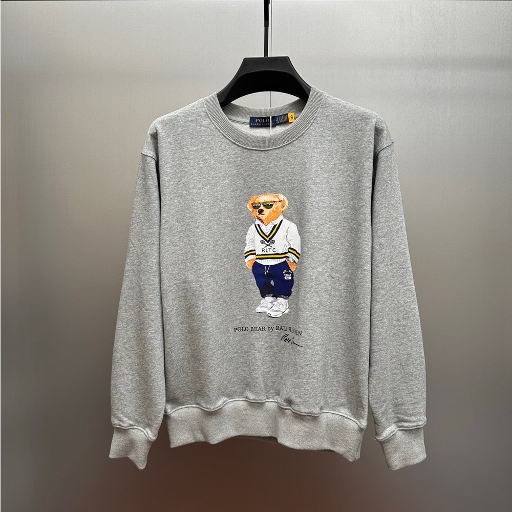 Polo by Ralph Lauren Gray Sweatshirt with Bear Graphic